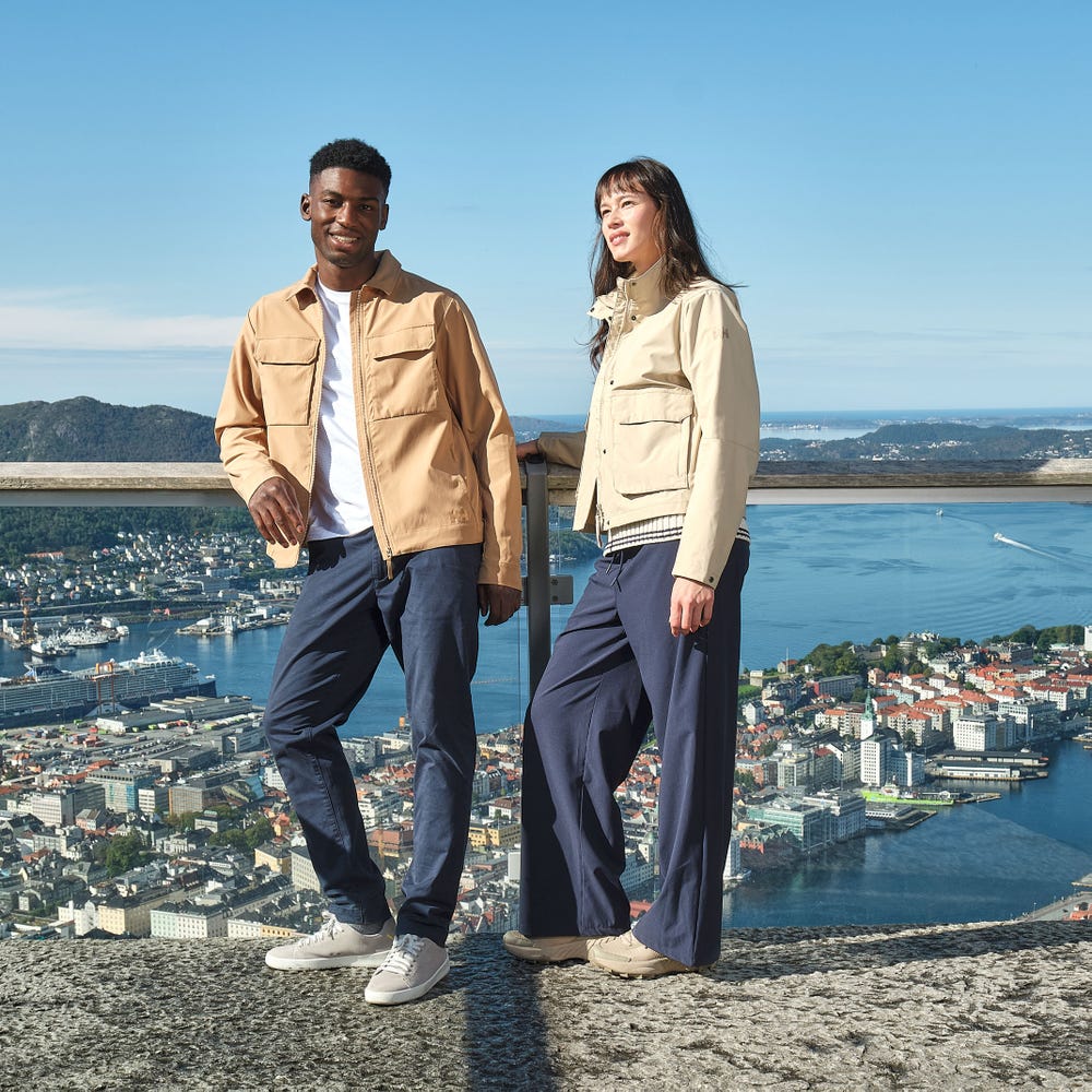 Women's Cropped Utility Rain Jacket - Cream