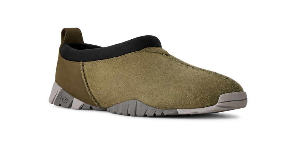 Men's Suede and Nubuck Slip-On Shoe - Olive