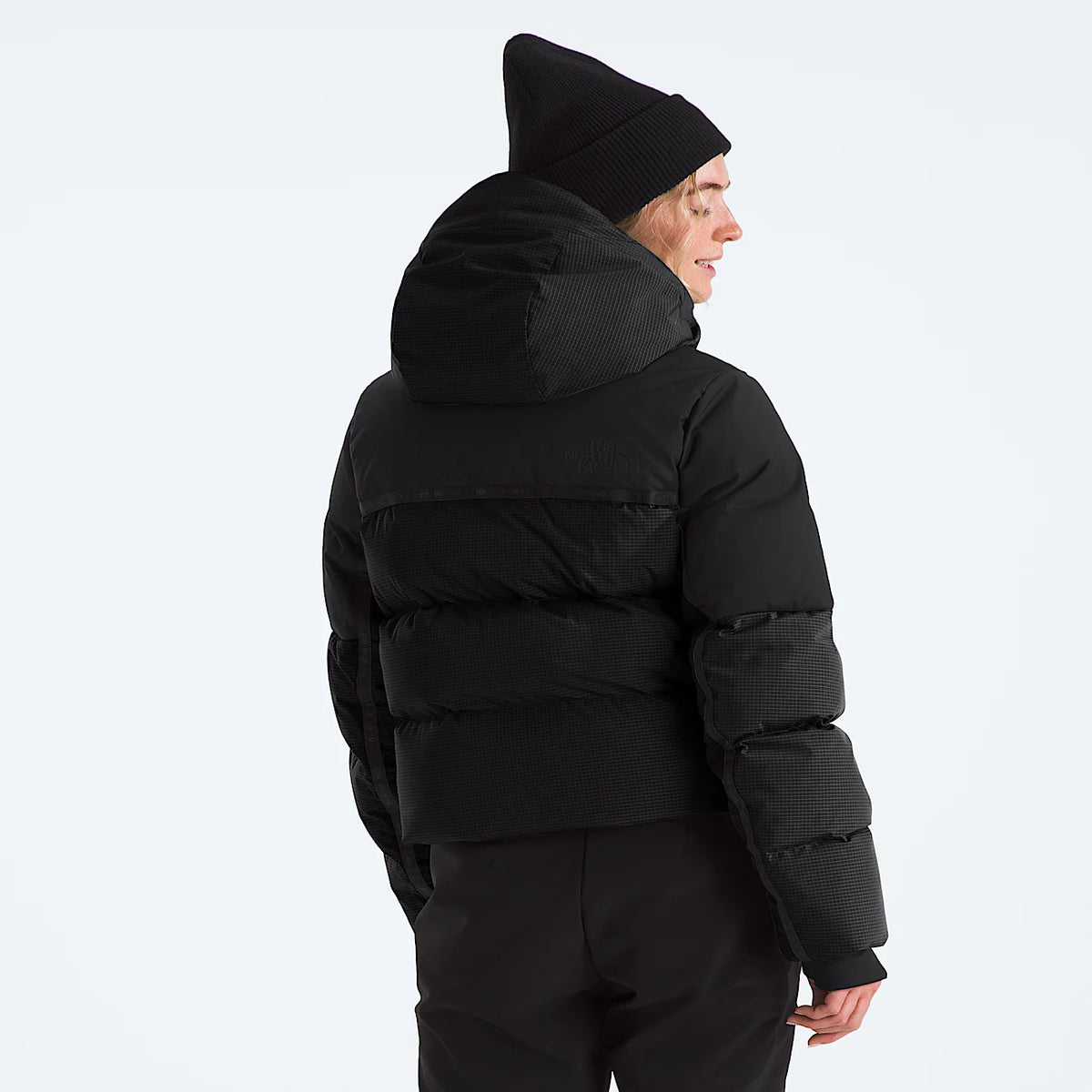 Women's Cropped Down Jacket - Black
