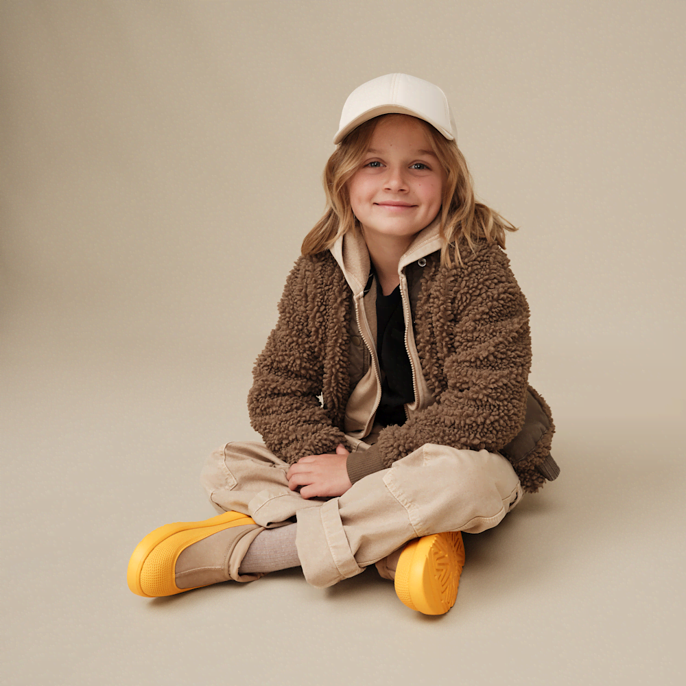 Kids' Waterproof Suede Slip-On Shoe - Black