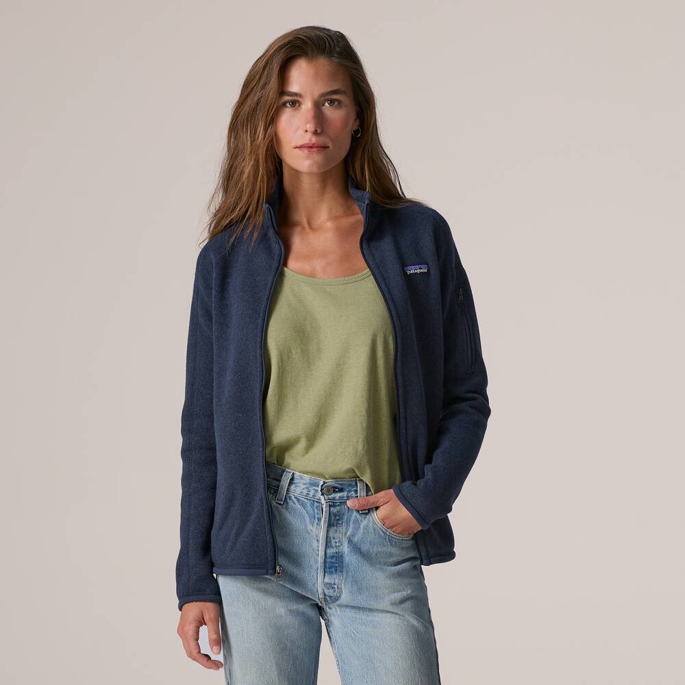 Women's Recycled Knit Fleece Jacket - Black