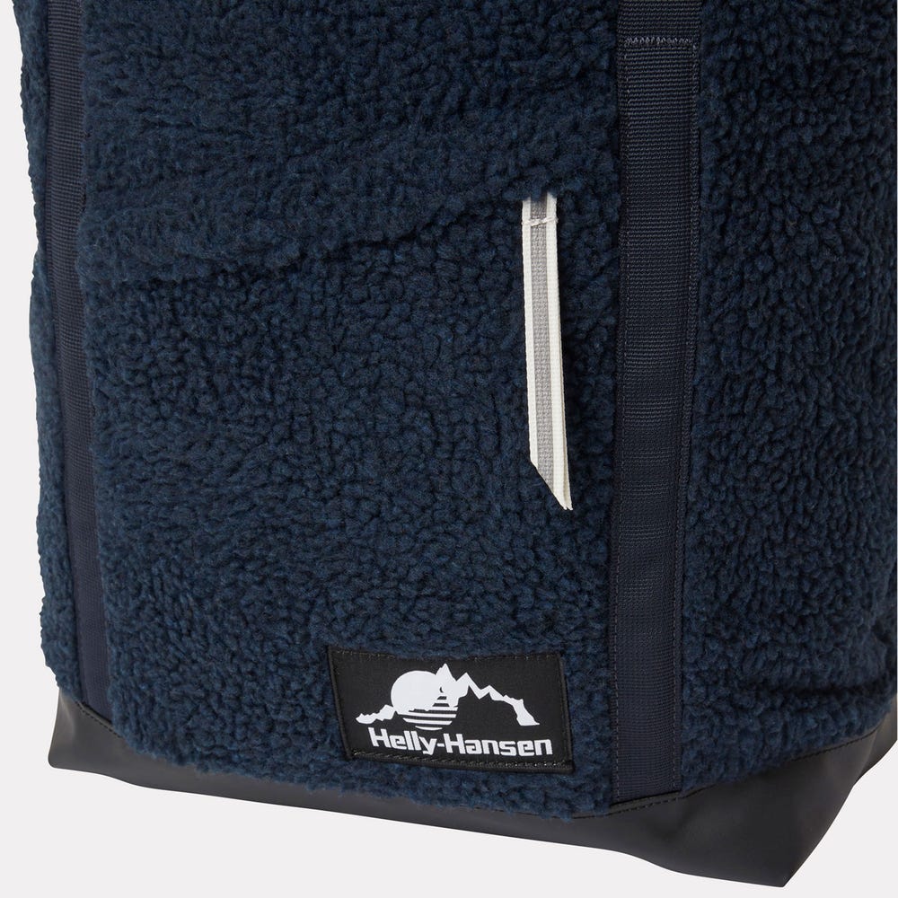 28L Fleece Roll-Top Backpack - Navy