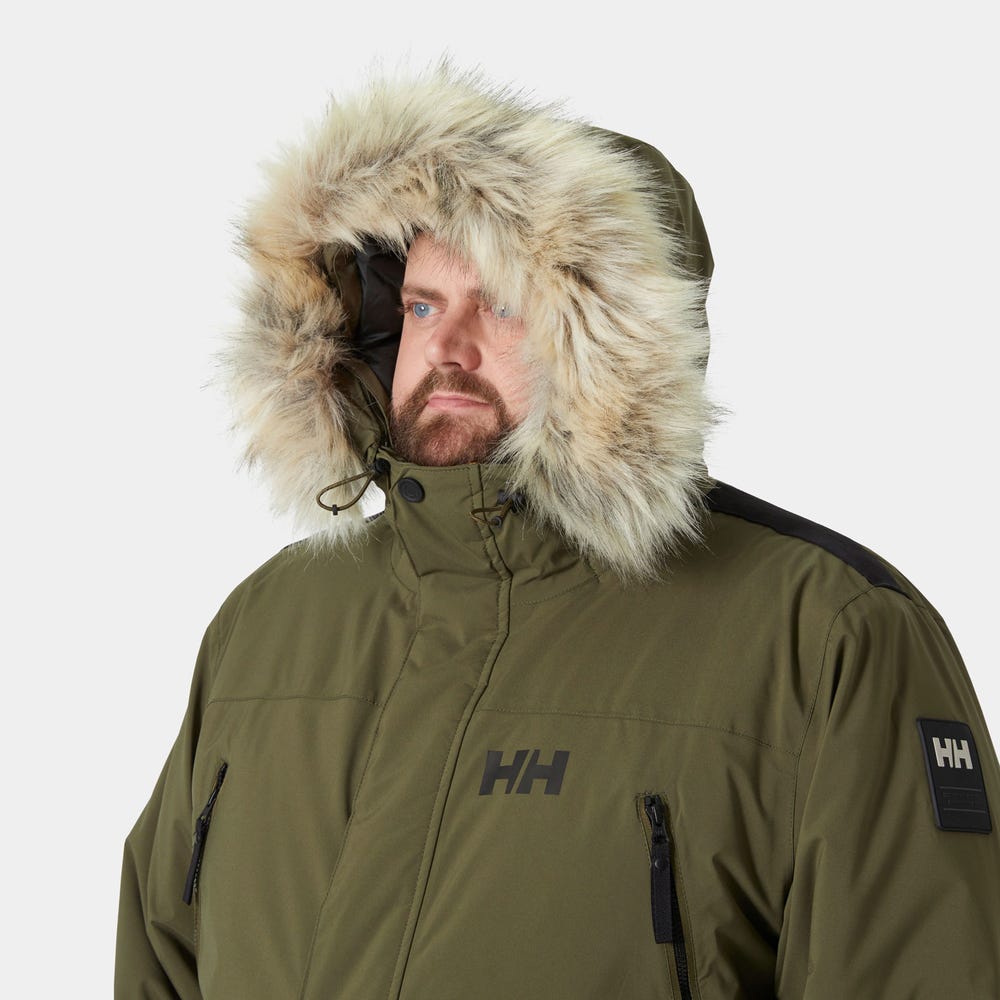 Men's Insulated Waterproof Parka - Gray Green