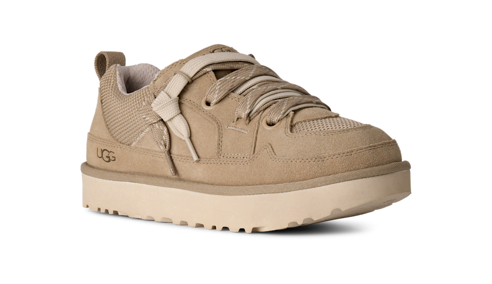 Men's Suede and Mesh Low Top Sneakers - Blue