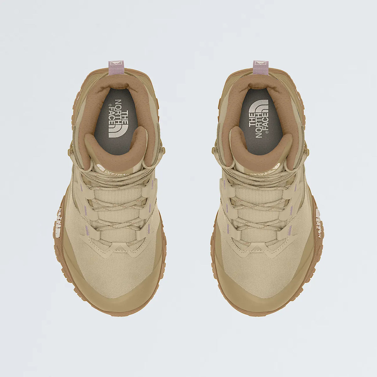 Women's Waterproof Mid Hiking Boots - Pale Khaki