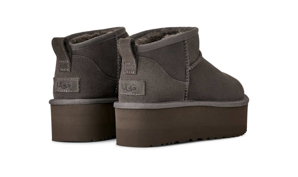 Women's Platform Ultra-Short Suede Boot - Sand
