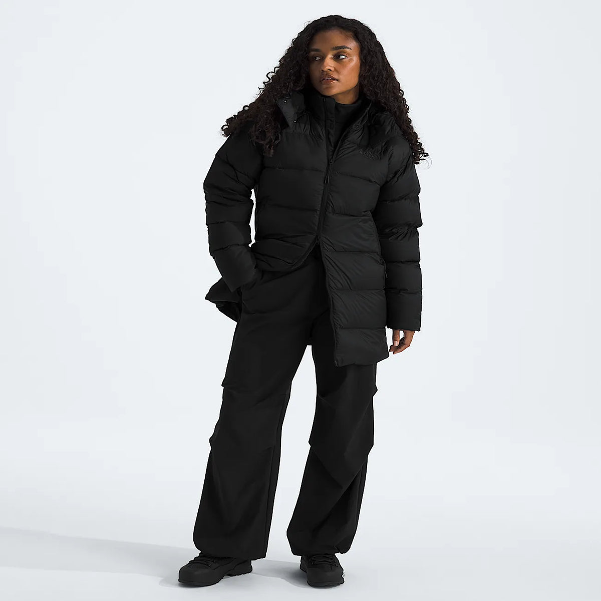 Women's Hooded Down Parka - Black