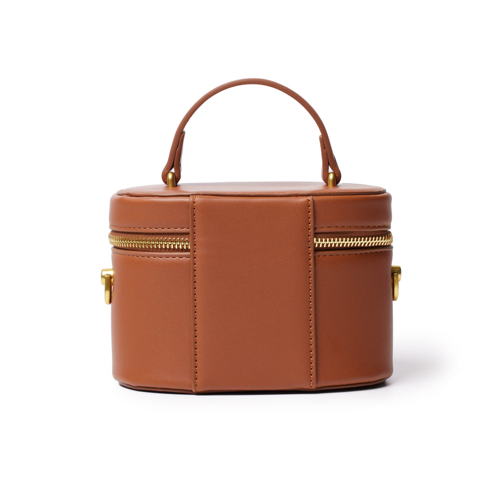 Mini Smooth Vanity Bag - Brown