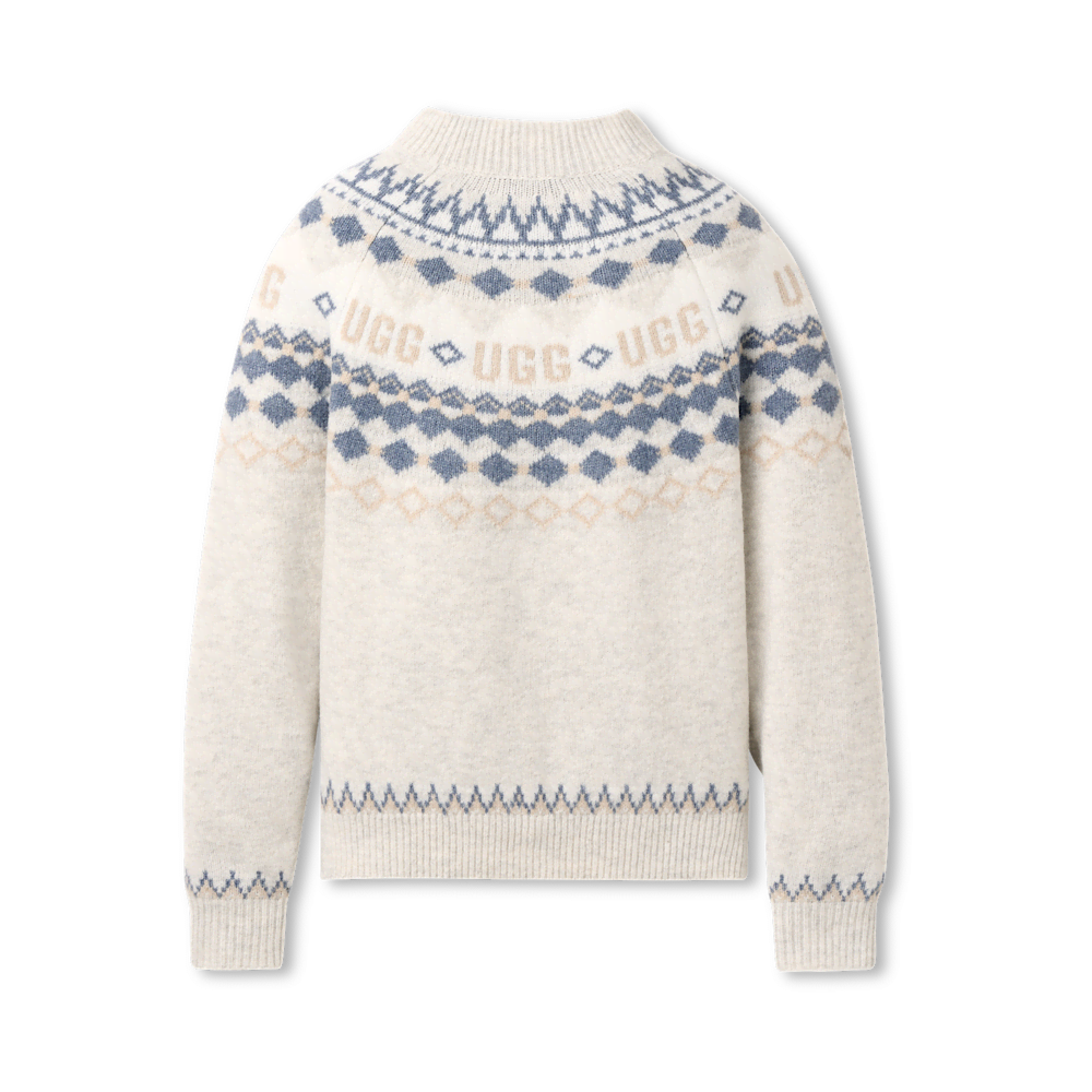 Women's Fair Isle Crewneck Sweater - Grey