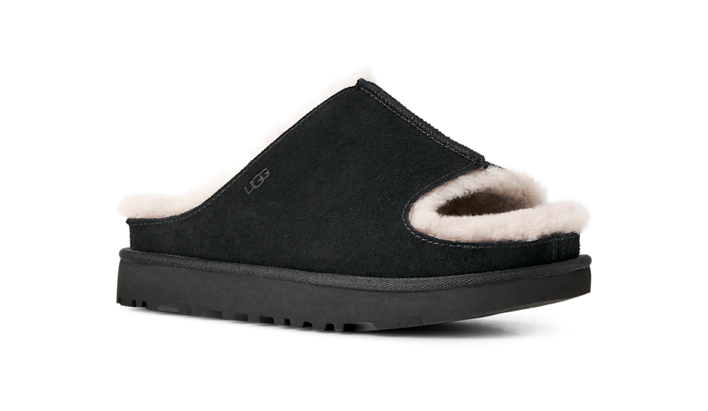Women's Sheepskin-Lined Suede Slide