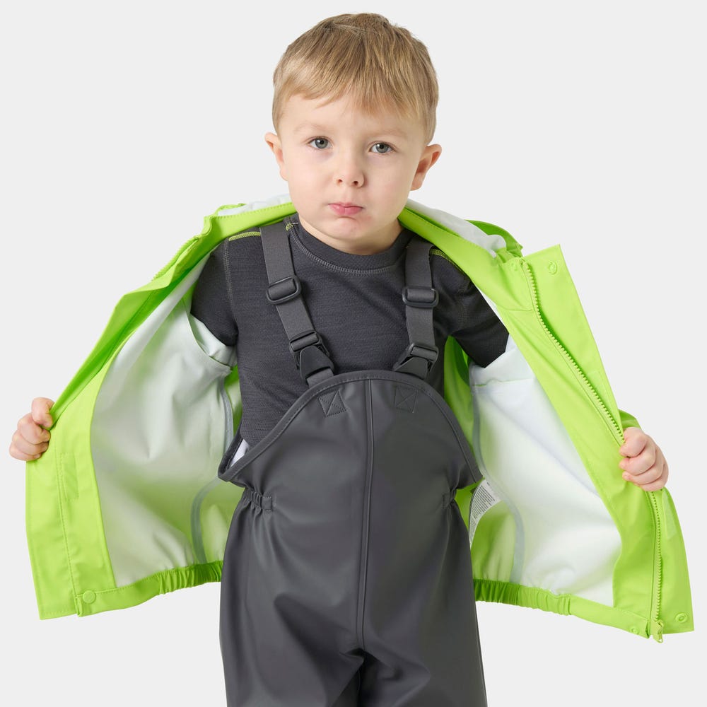 Kids' Waterproof Jacket And Bib Rain Set - Yellow