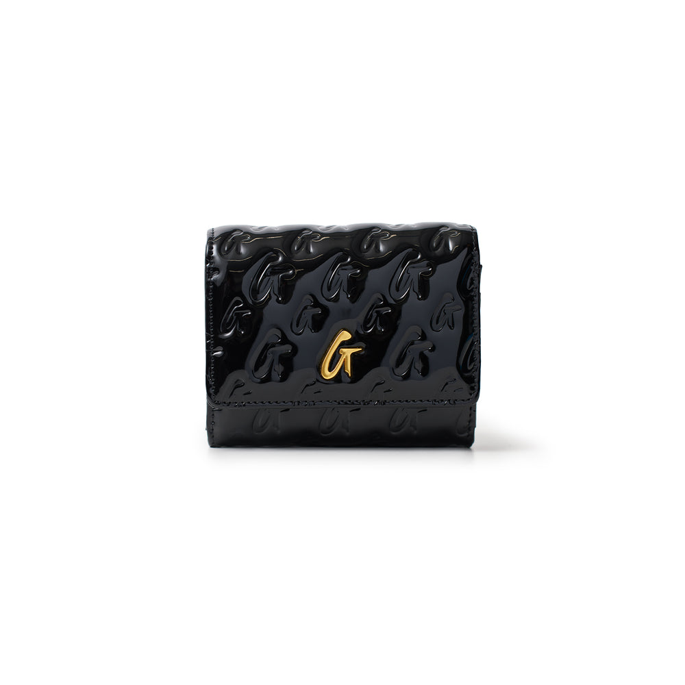 Mirrored Wallet With Chain - Black
