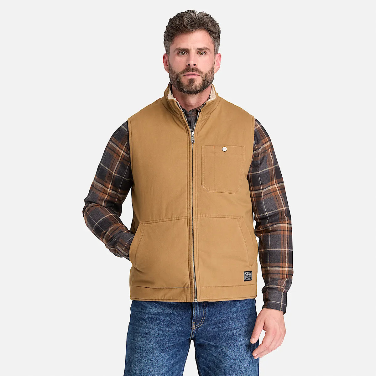 Men's Fleece-Lined Twill Vest