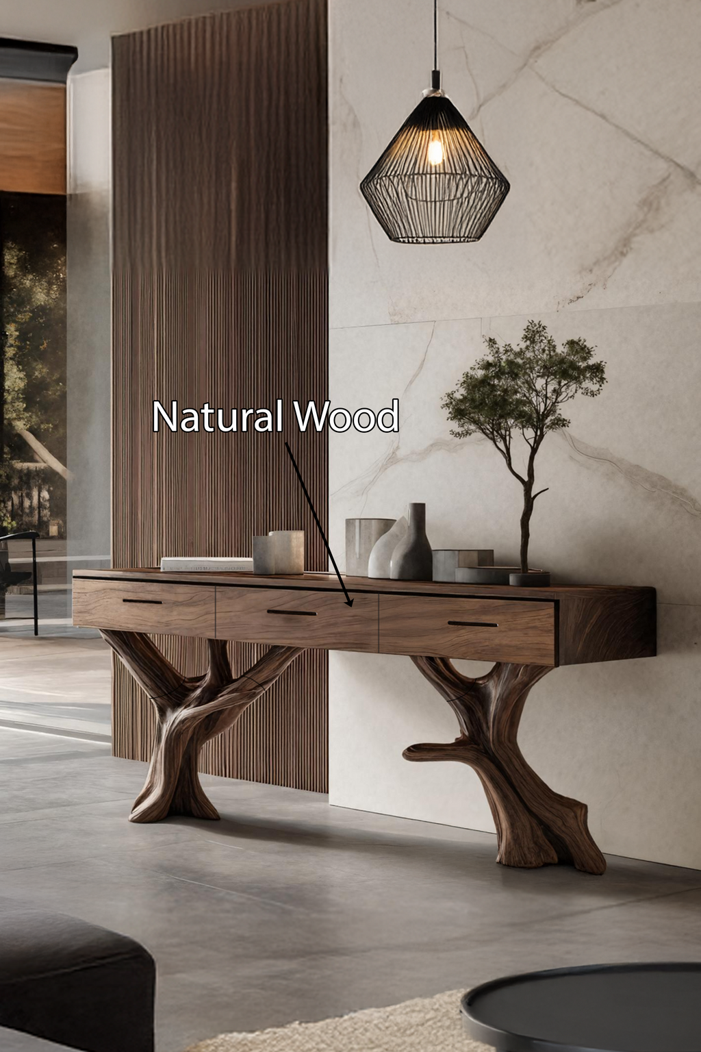Farmhouse Solid Wood Dressing Table For Bedroom