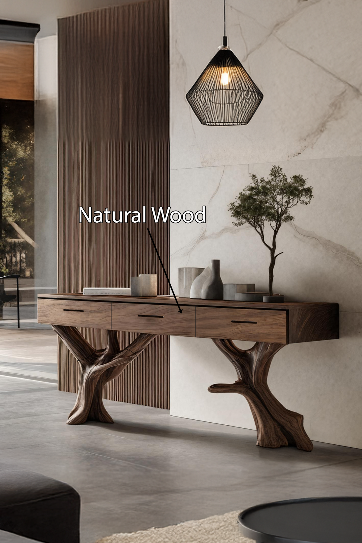 Farmhouse Solid Wood Dressing Table For Bedroom