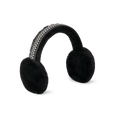 Women's Shearling Trim Earmuffs - Black