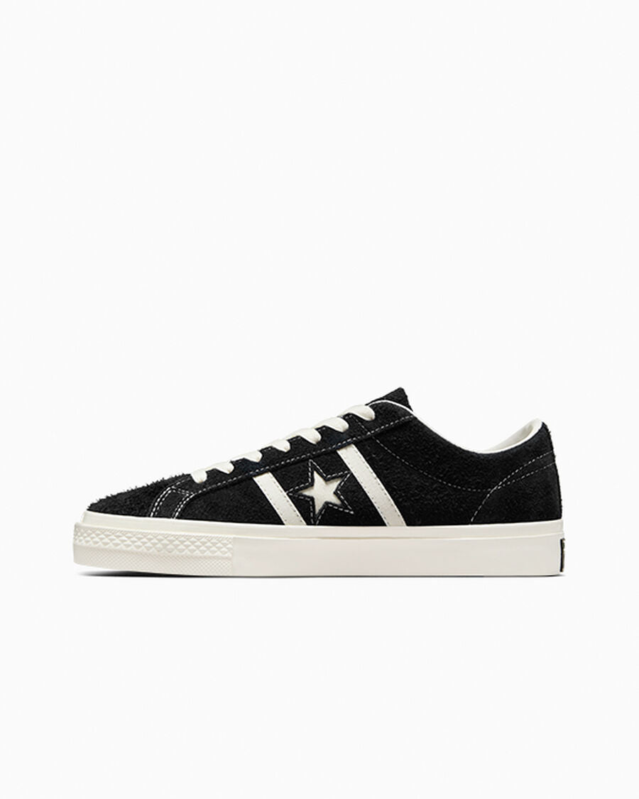 Unisex Suede Low Top Skate Shoe - Black - Black/Egret/Egret