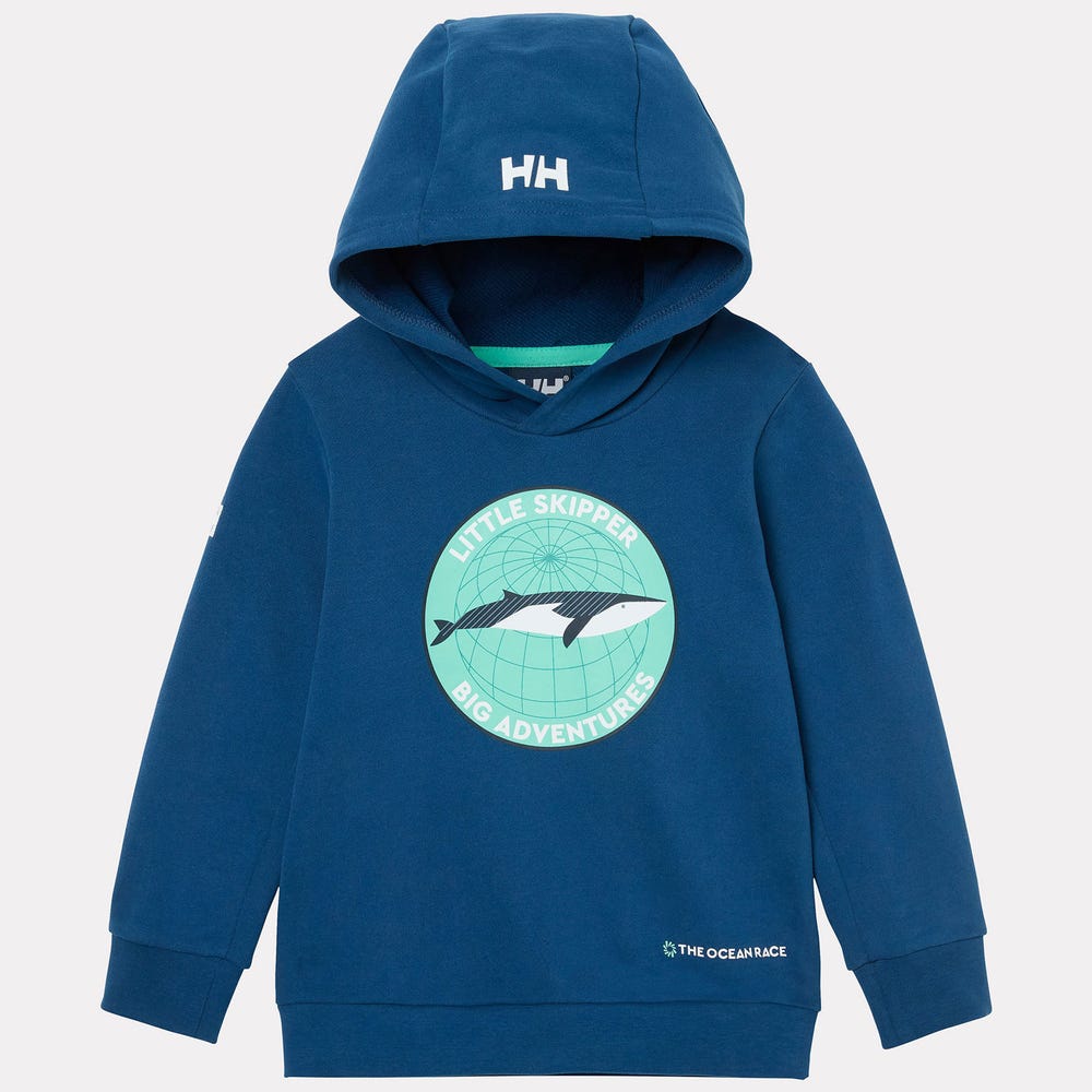 Kids' Organic Cotton Graphic Hoodie - Blue