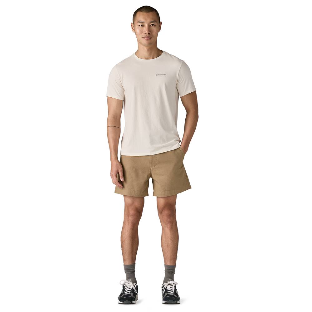 Men's Cotton Canvas Shorts, 5-Inch - Khaki