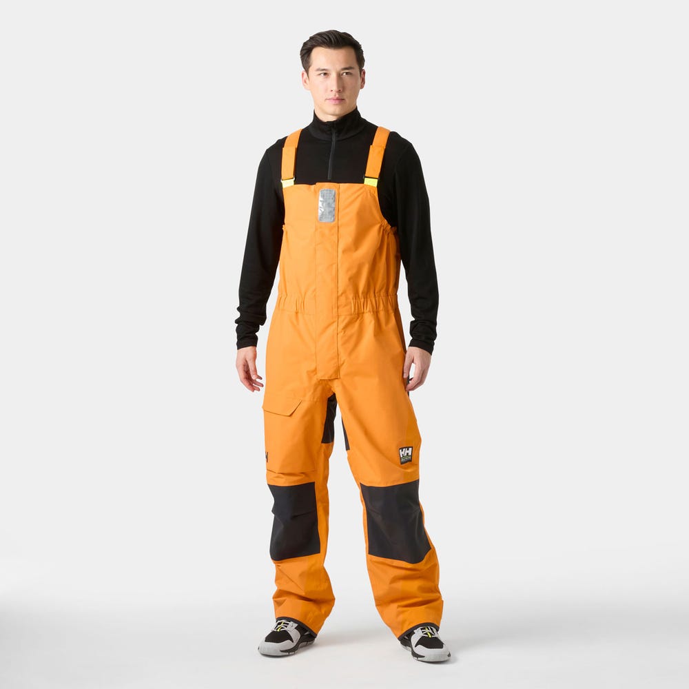 Men's Waterproof Sailing Bib Pants - Orange