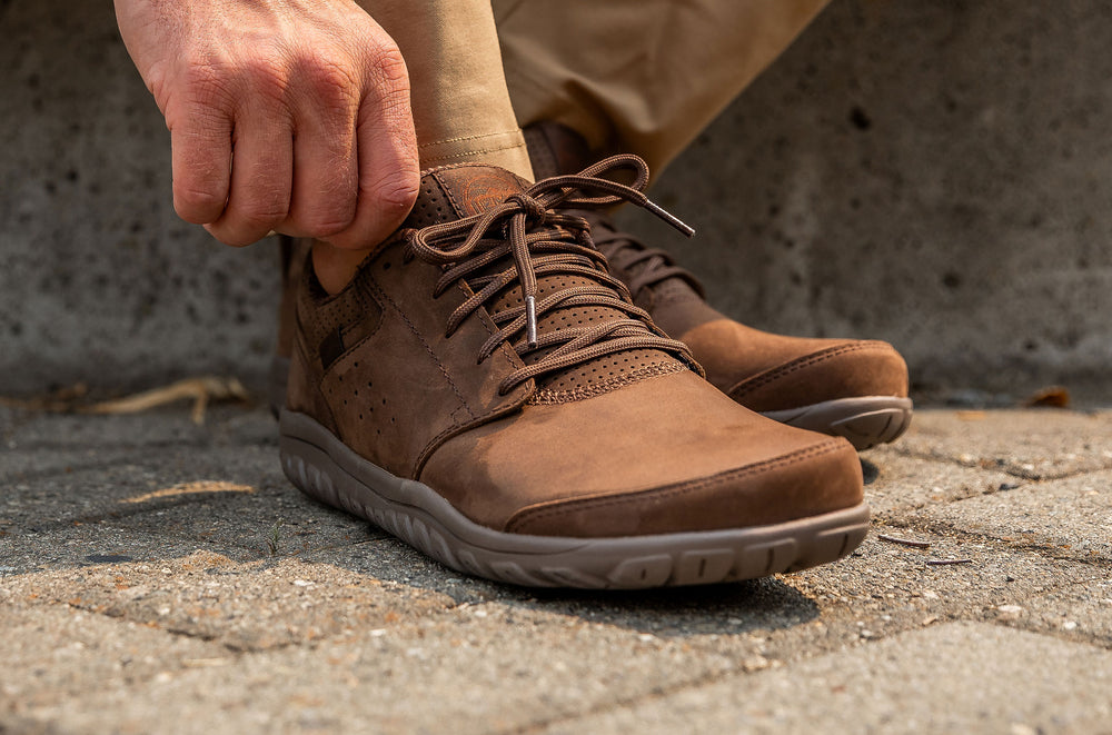 Men's Leather Minimalist Sneaker - Walnut