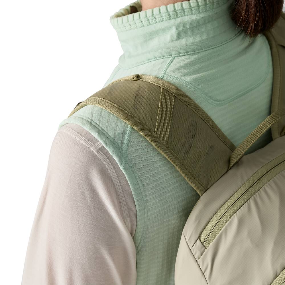 Women's Stretch Grid Fleece Vest - White