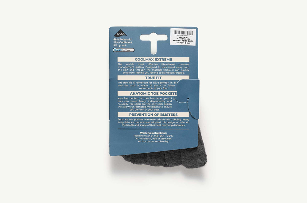 No-Show Toe Socks - Black