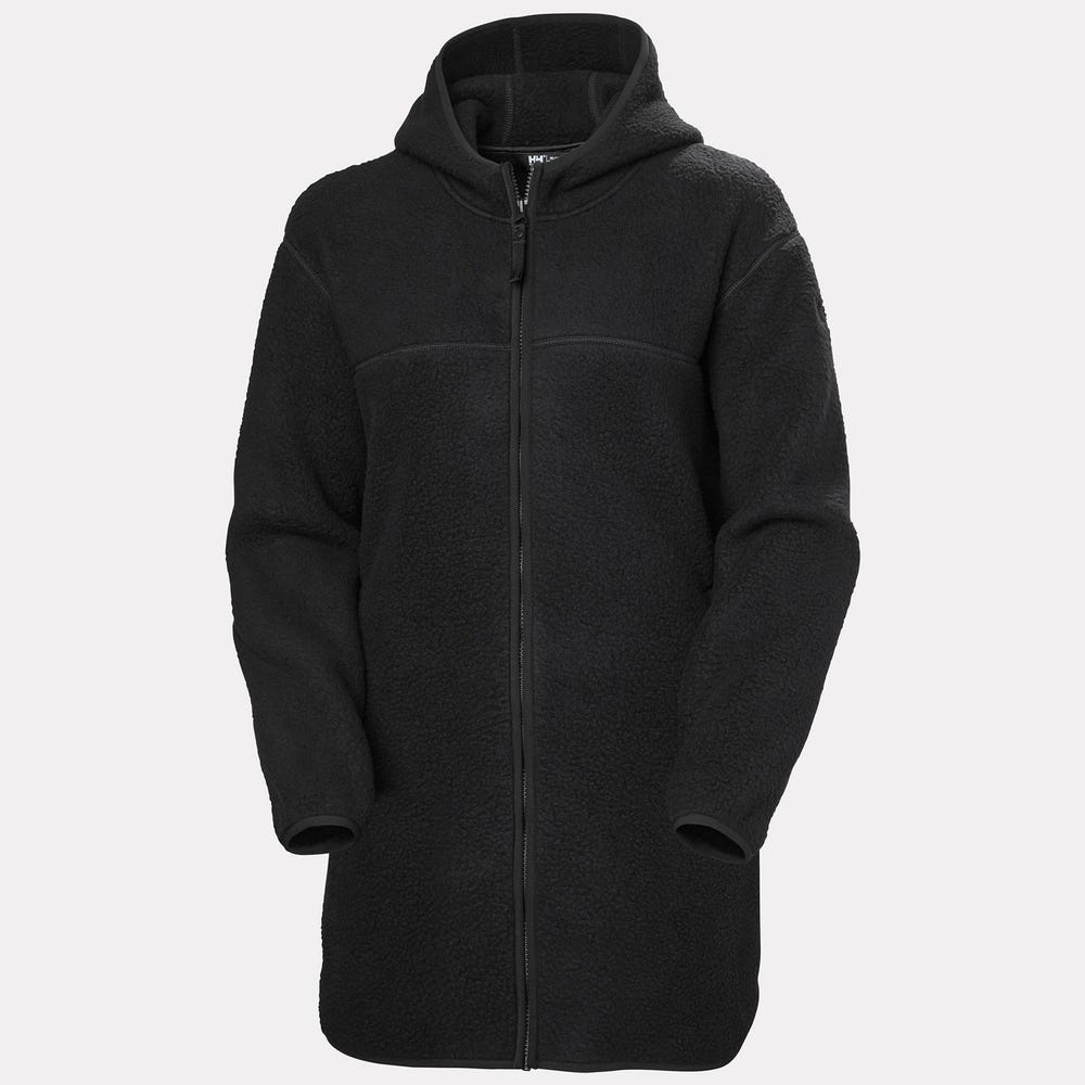 Women's Hooded Pile Fleece Jacket - Purple