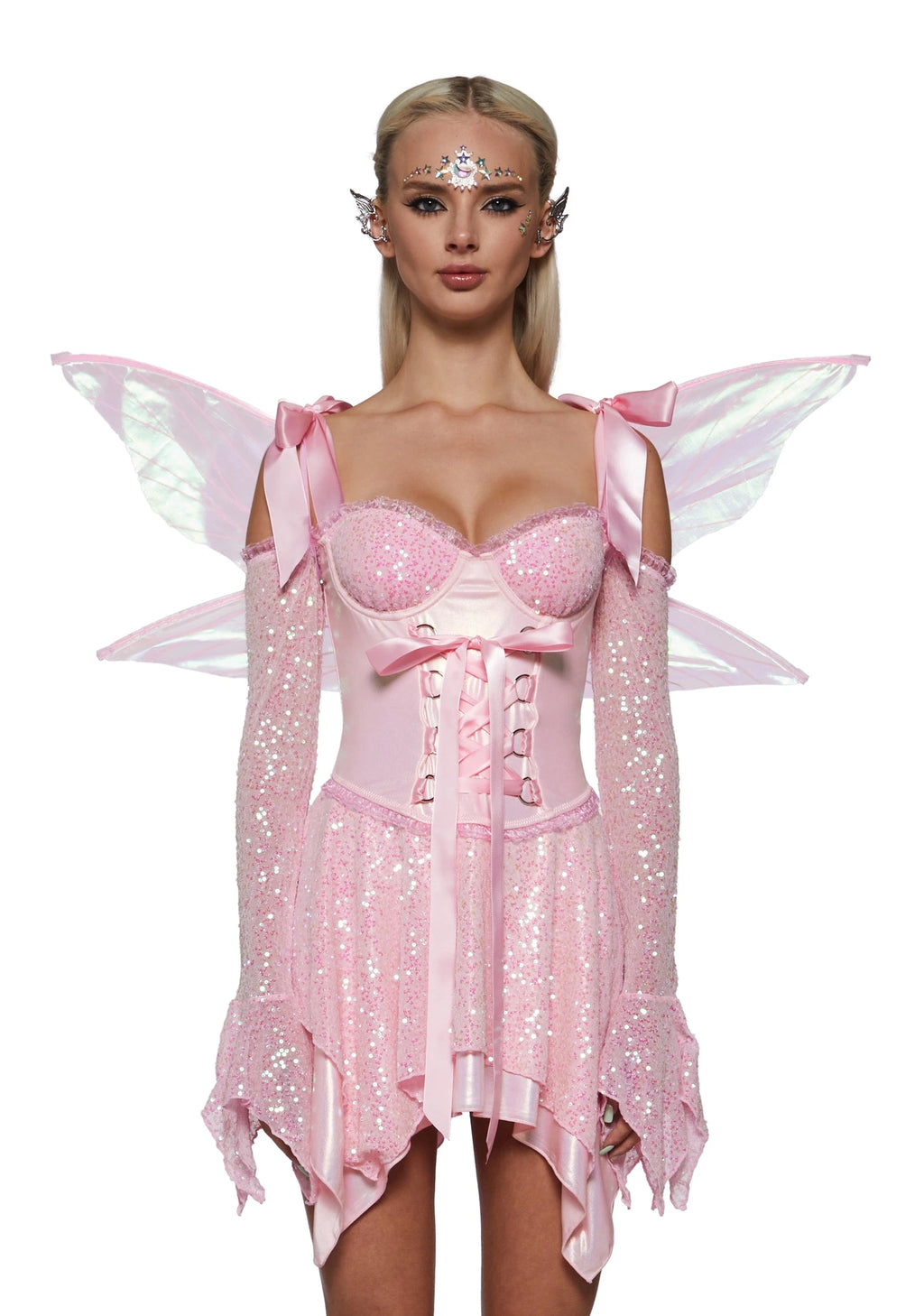Iridescent Fairy Costume Dress Set - Pink