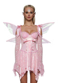 Iridescent Fairy Costume Dress Set - Pink