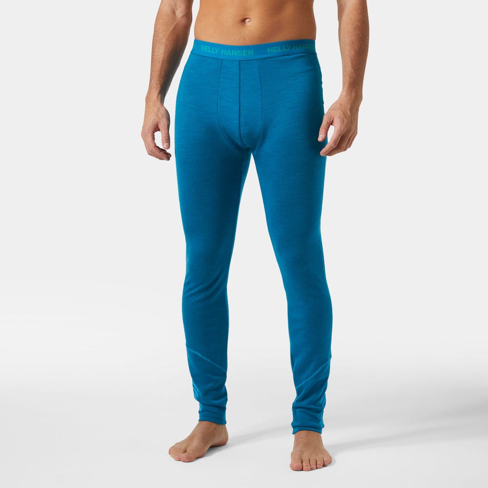 Men's Merino Wool Base Layer Pants - Blue