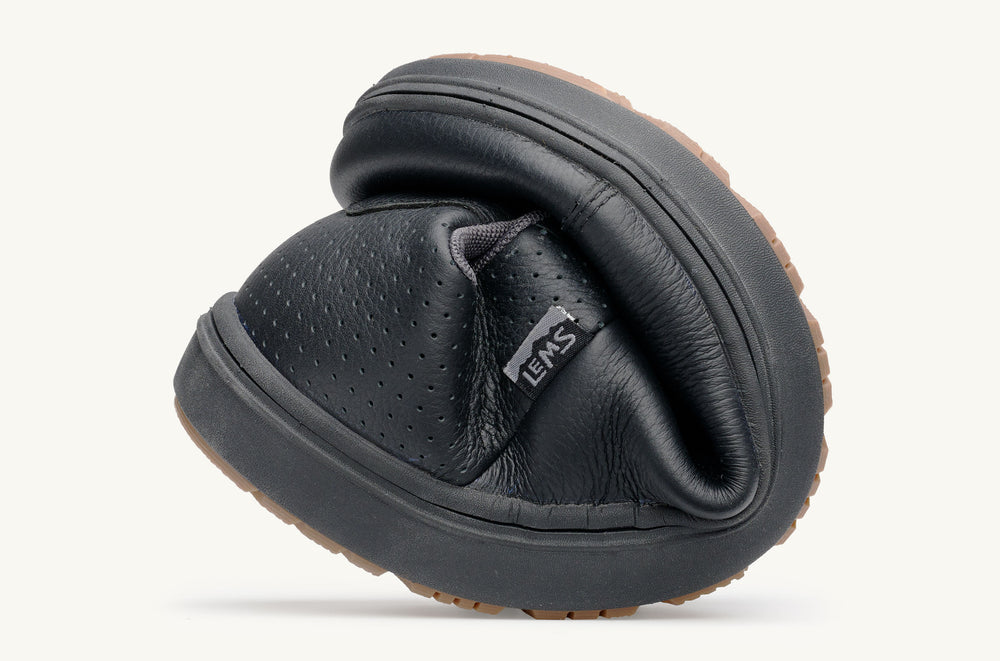 Men's Leather Lace-Up Sneaker - Navy