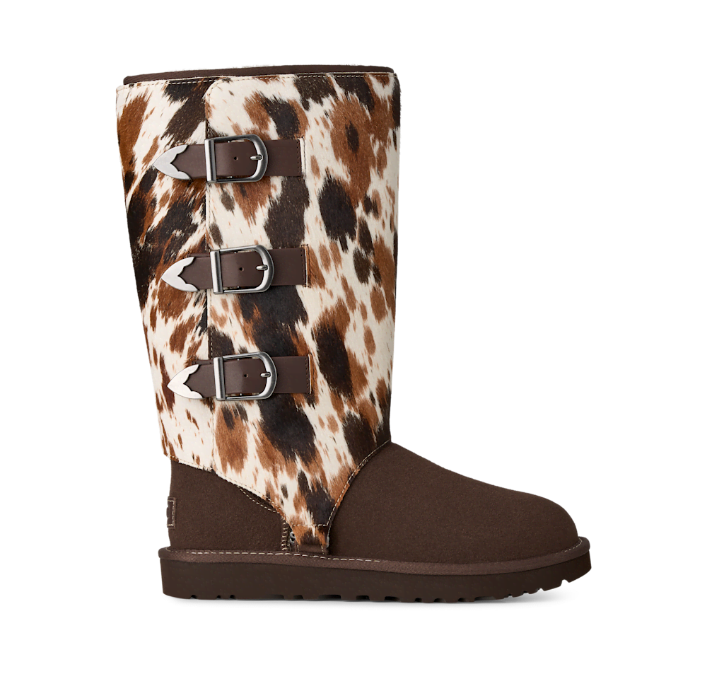 Women's Convertible Tall Cow Print Boot