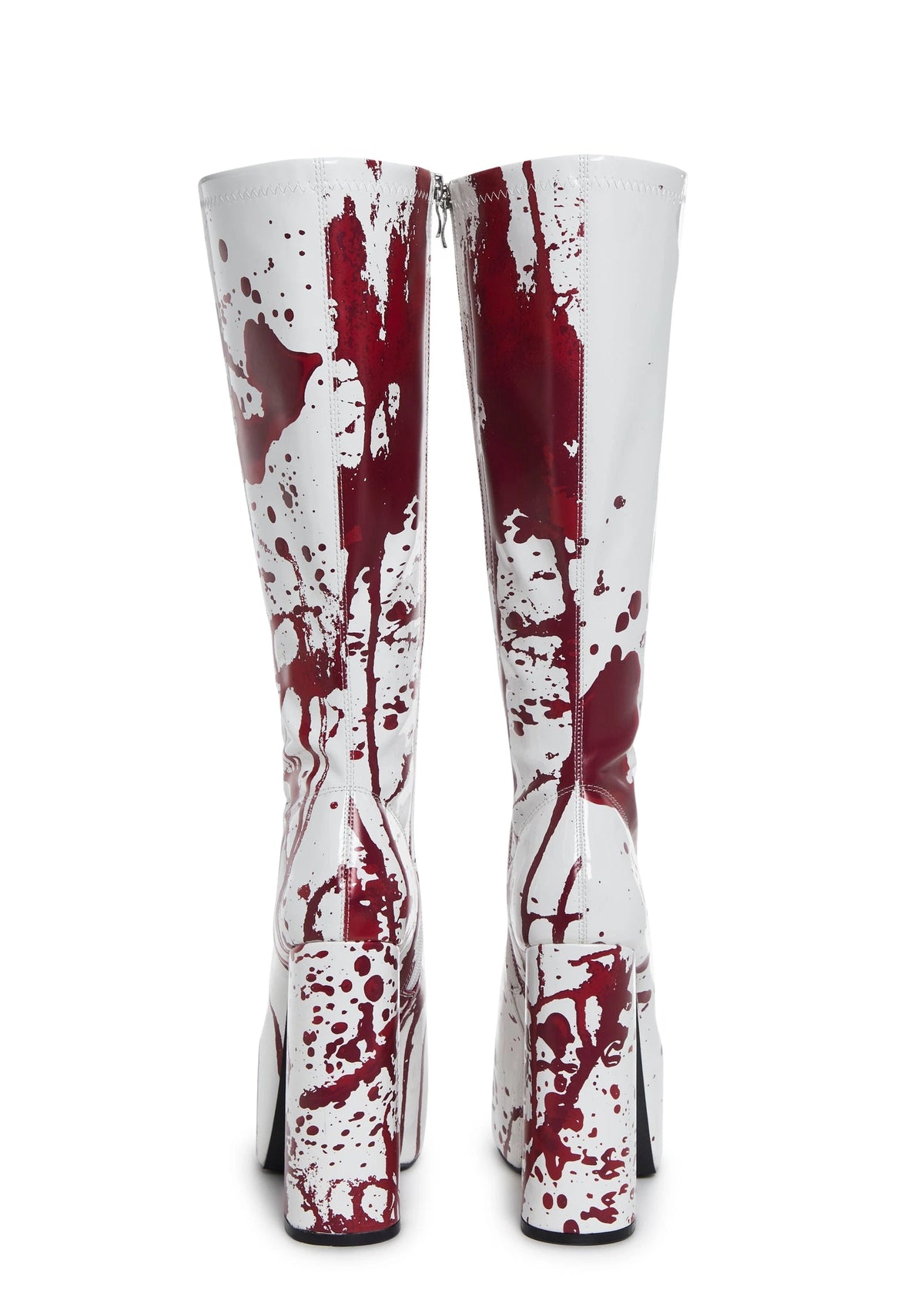 Knee-High Platform Boots - White