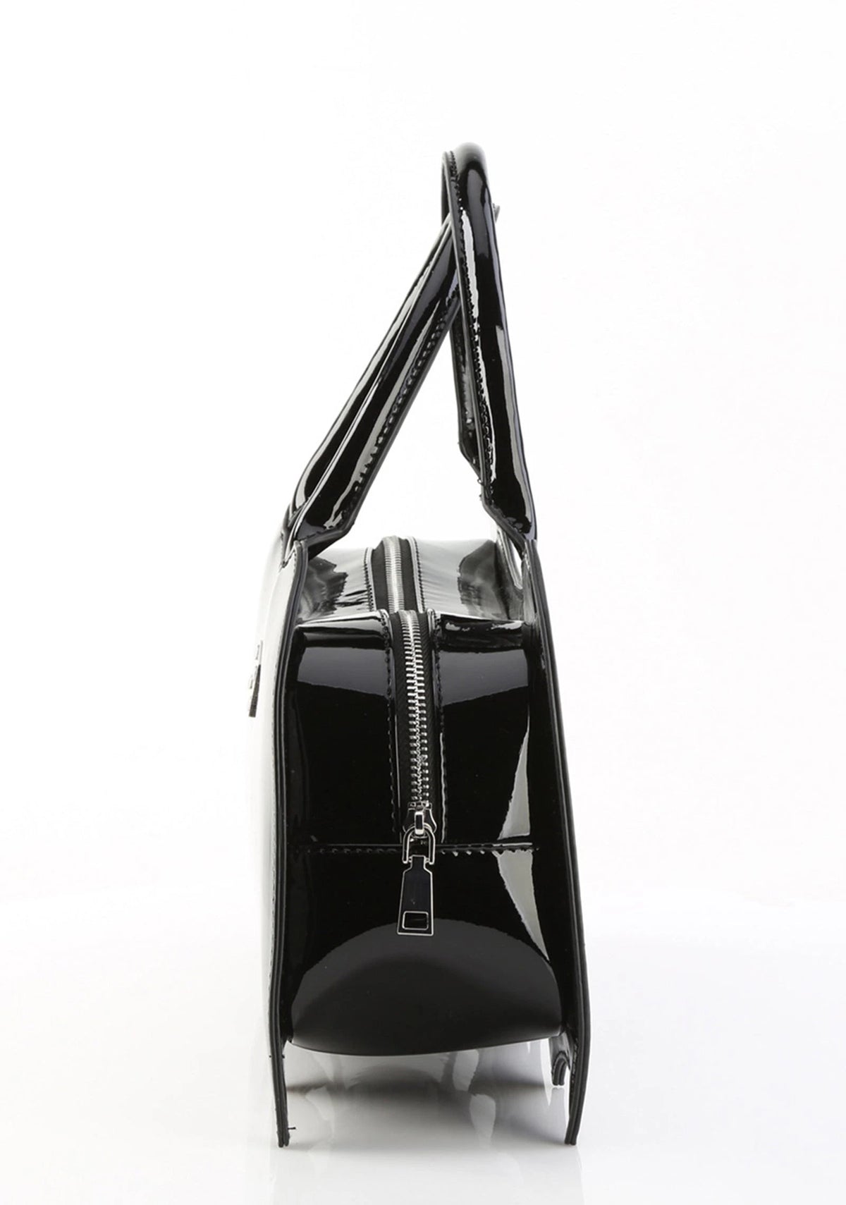 Patent Bat-Shaped Handbag - Black