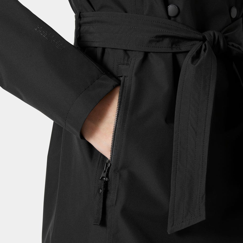 Women's Waterproof Trench Coat - Speckled
