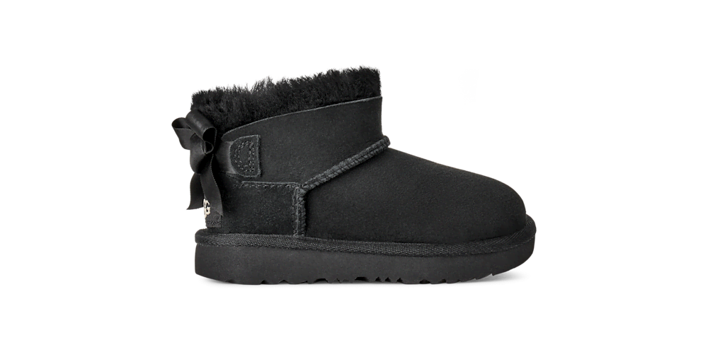 Toddler Sheepskin Bow Ankle Boot - Chestnut