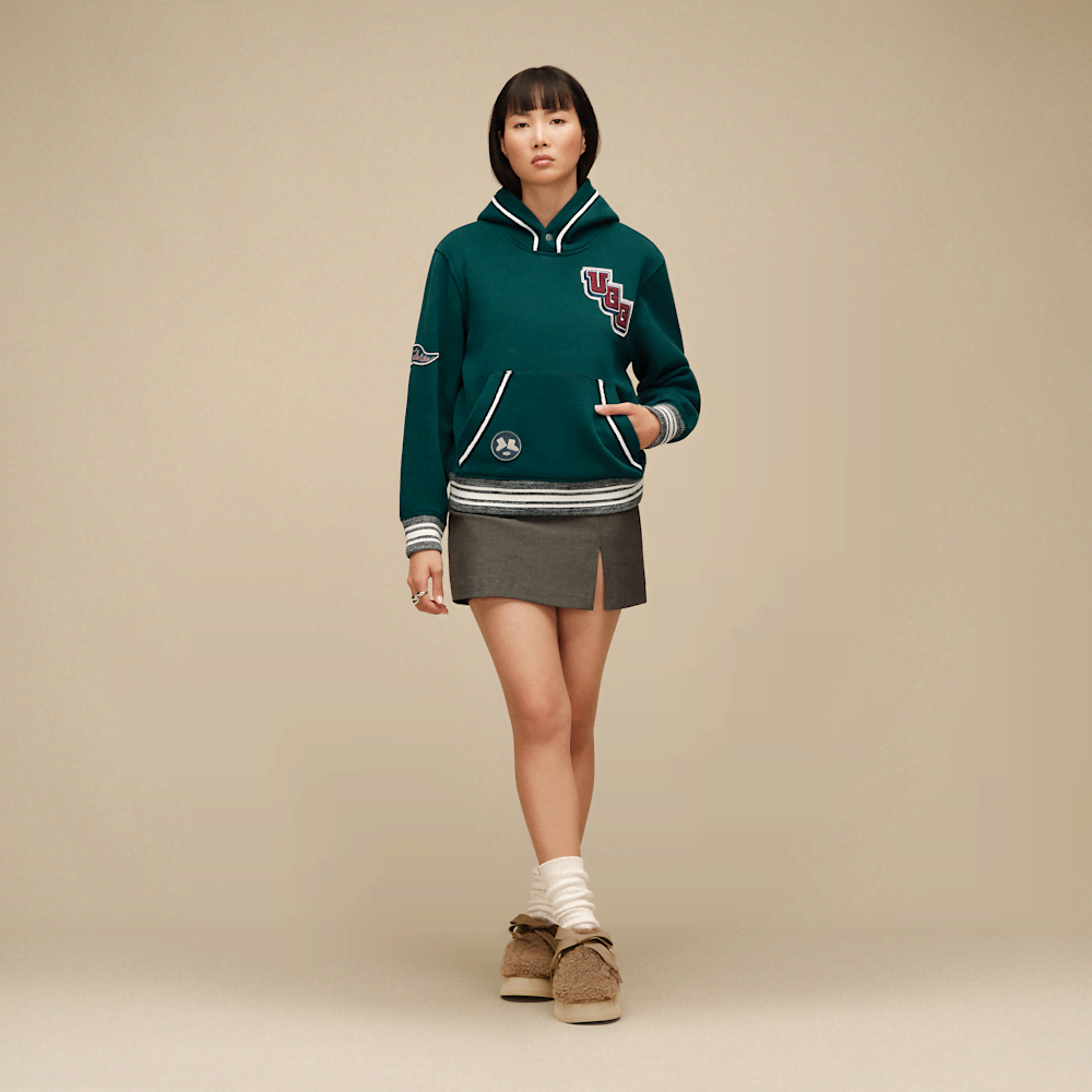 Unisex Varsity Patch Pullover Hoodie