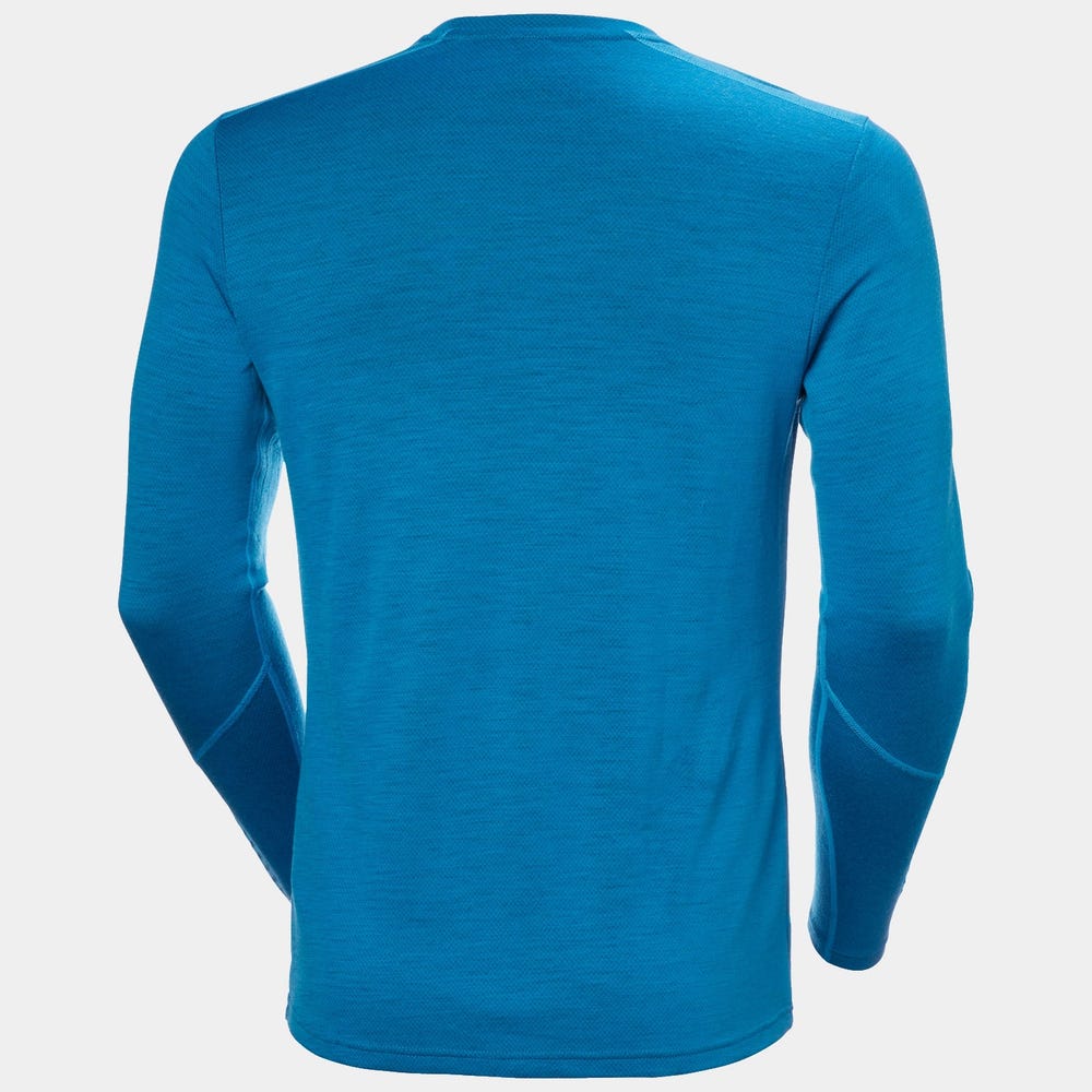 Men's Merino Wool Base Layer Top - Blue