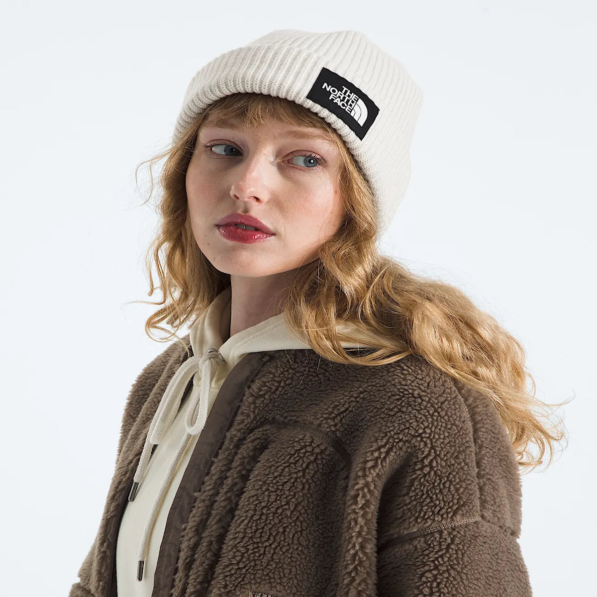 Lined Knit Beanie - Cream
