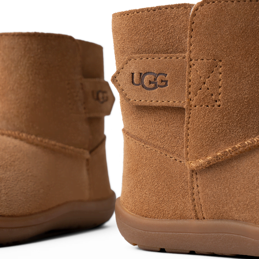 Toddler Suede Hook-And-Loop Boots - Black