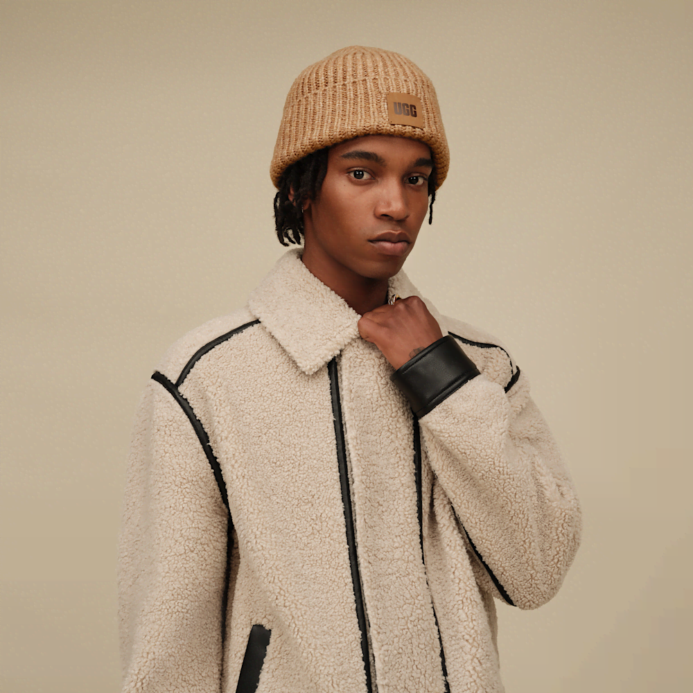 Men's Chunky Rib Knit Beanie - Green
