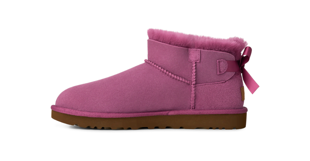 Women's Ultra-Short Suede Bow Boot - Sand