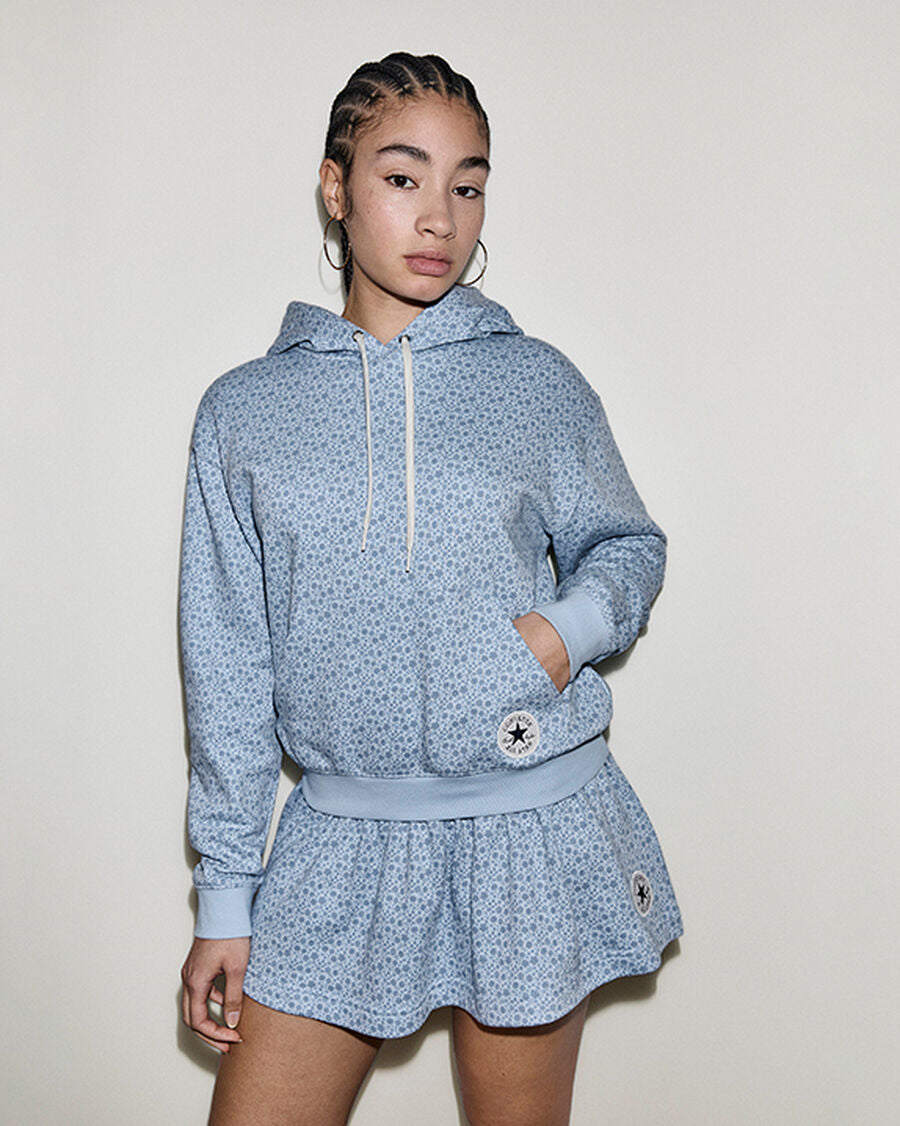 Women's Floral French Terry Pullover Hoodie
