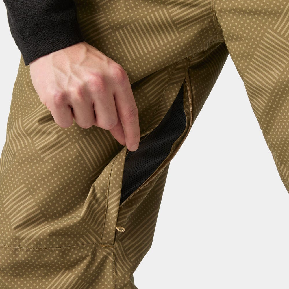 Men's Insulated Ski Bib Pants - Green