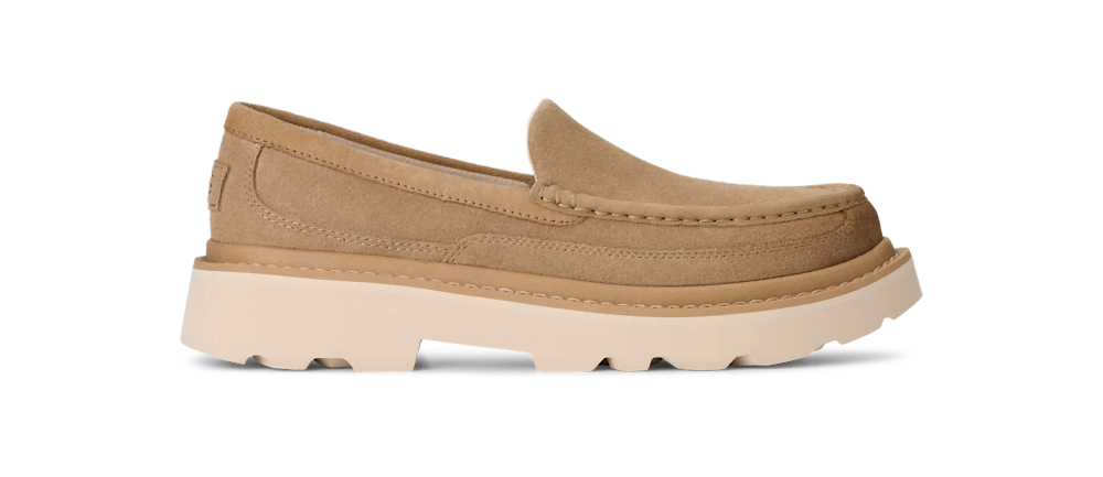 Men's Suede Lug Sole Slipper - Mustard