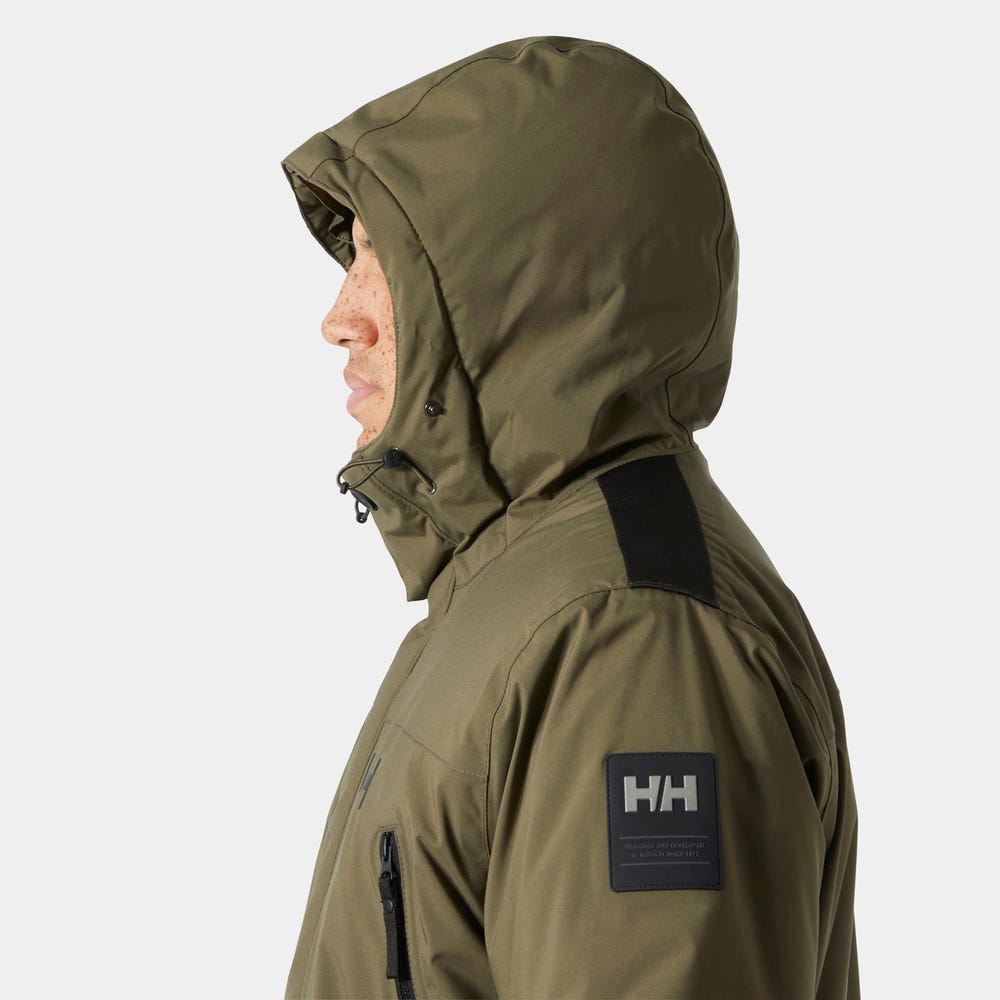 Men's Insulated Waterproof Parka - Gray Green