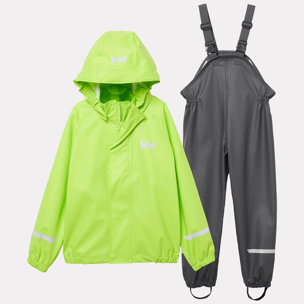Kids' Waterproof Jacket And Bib Rain Set - Yellow