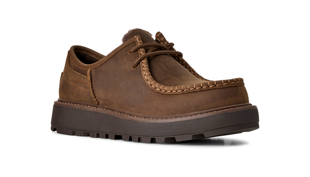 Men's Waterproof Leather Lace-Up Shoe - Oak