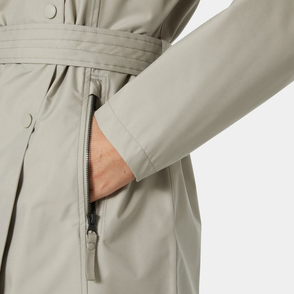 Women's Waterproof Trench Coat - Speckled